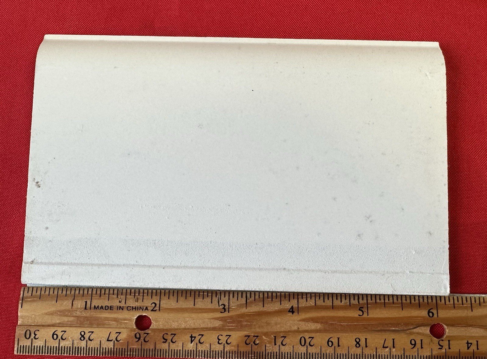 1 pc. Light Blue: 3-3/4″ X 6-1/8″ Ceramic Cove Base Tile, florida Co. Flat Top