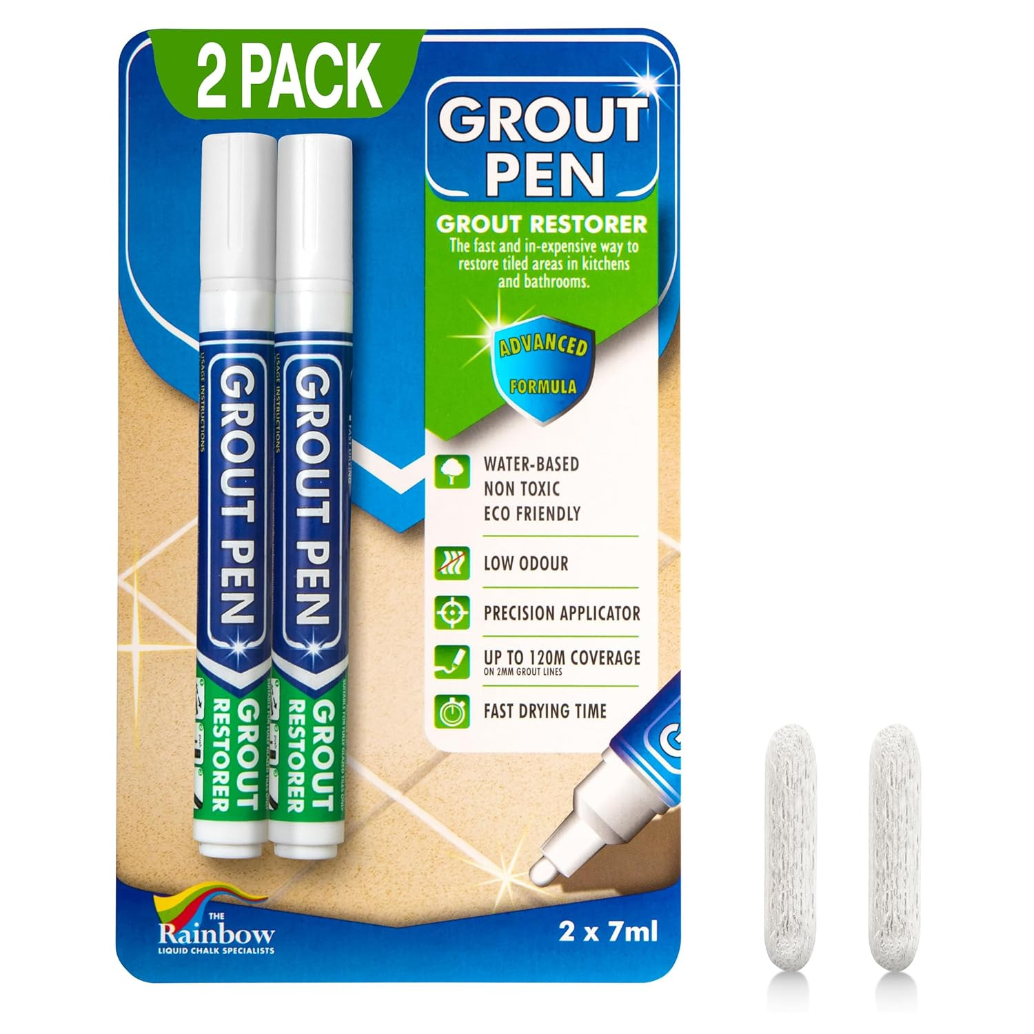Grout Pen White Tile Grout Paint Marker: Waterproof Tile Grout Colorant and Seal