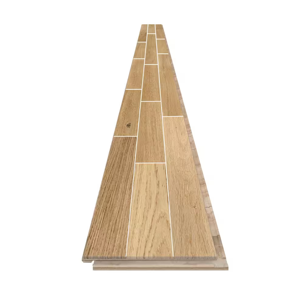 Brushed European Oak 1/2 In. T X 7.19 In. W Click Lock Wire Brushed Engineered H