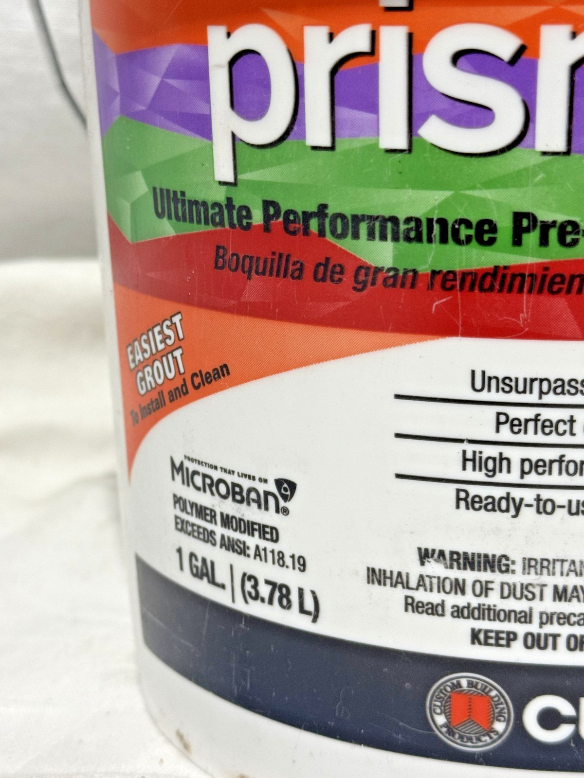 Custom Prism SCG Pre-Mixed Single Component Grout Earth 105 1 Gallon PSCG1051-2T