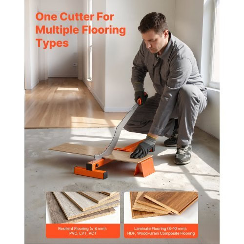12 inch Vinyl Floor Cutter, 10mm Thick Laminate Flooring Cutter with Cutting Ang