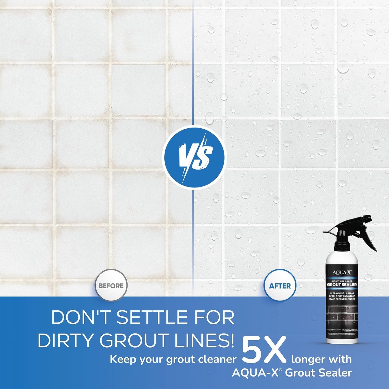 Clear Grout and Tile Sealer with Amazing Coverage for Up to 75 Linear Feet