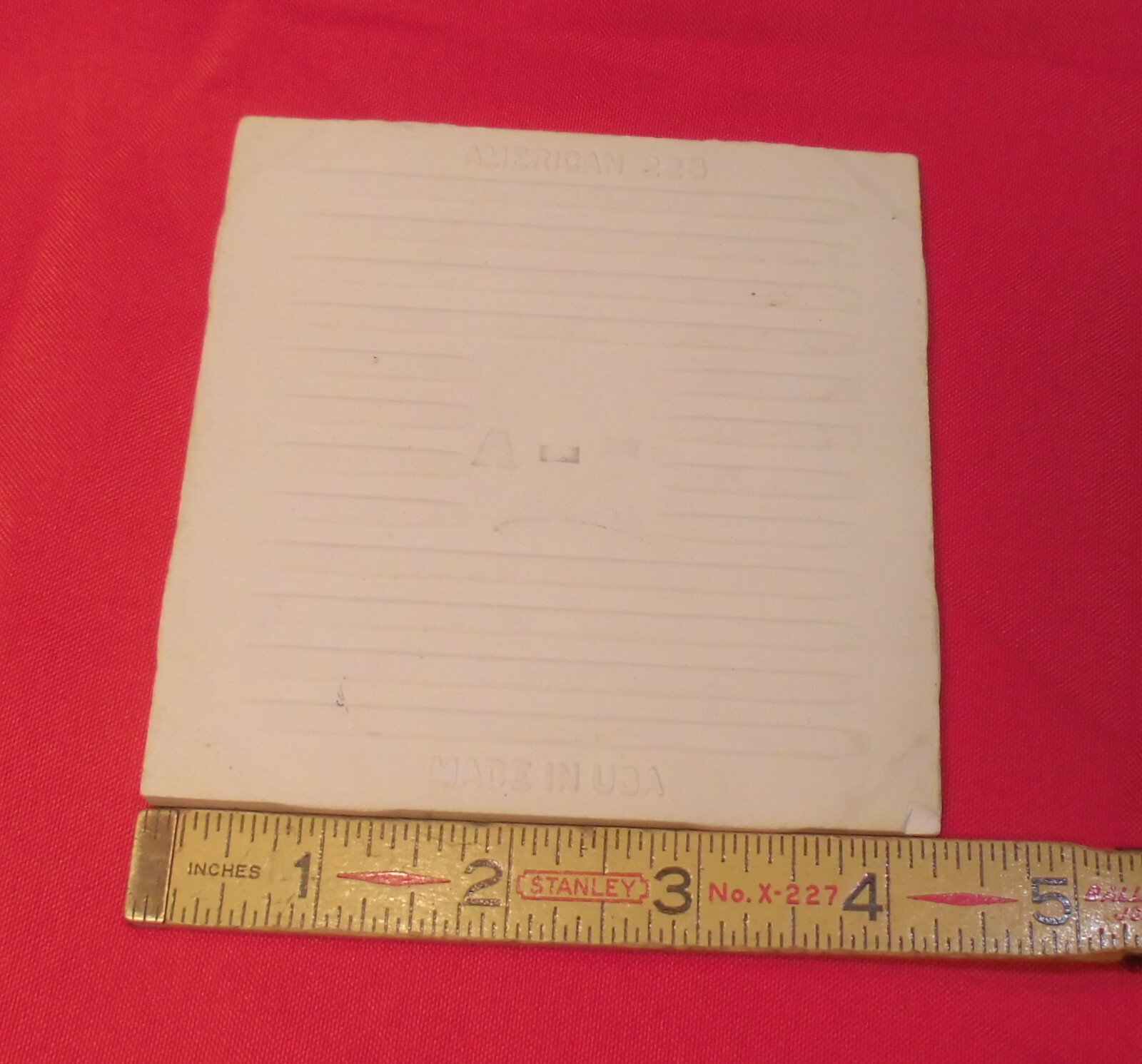 1 pc. *Aqua Blue* 4-1/4″ Scored Glossy Ceramic Tile by American Olean, NOS