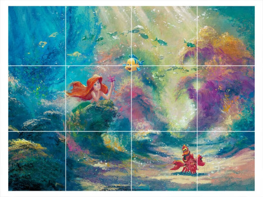 mermaid princess tropical fish seascape ocean ceramic tile mural backsplash
