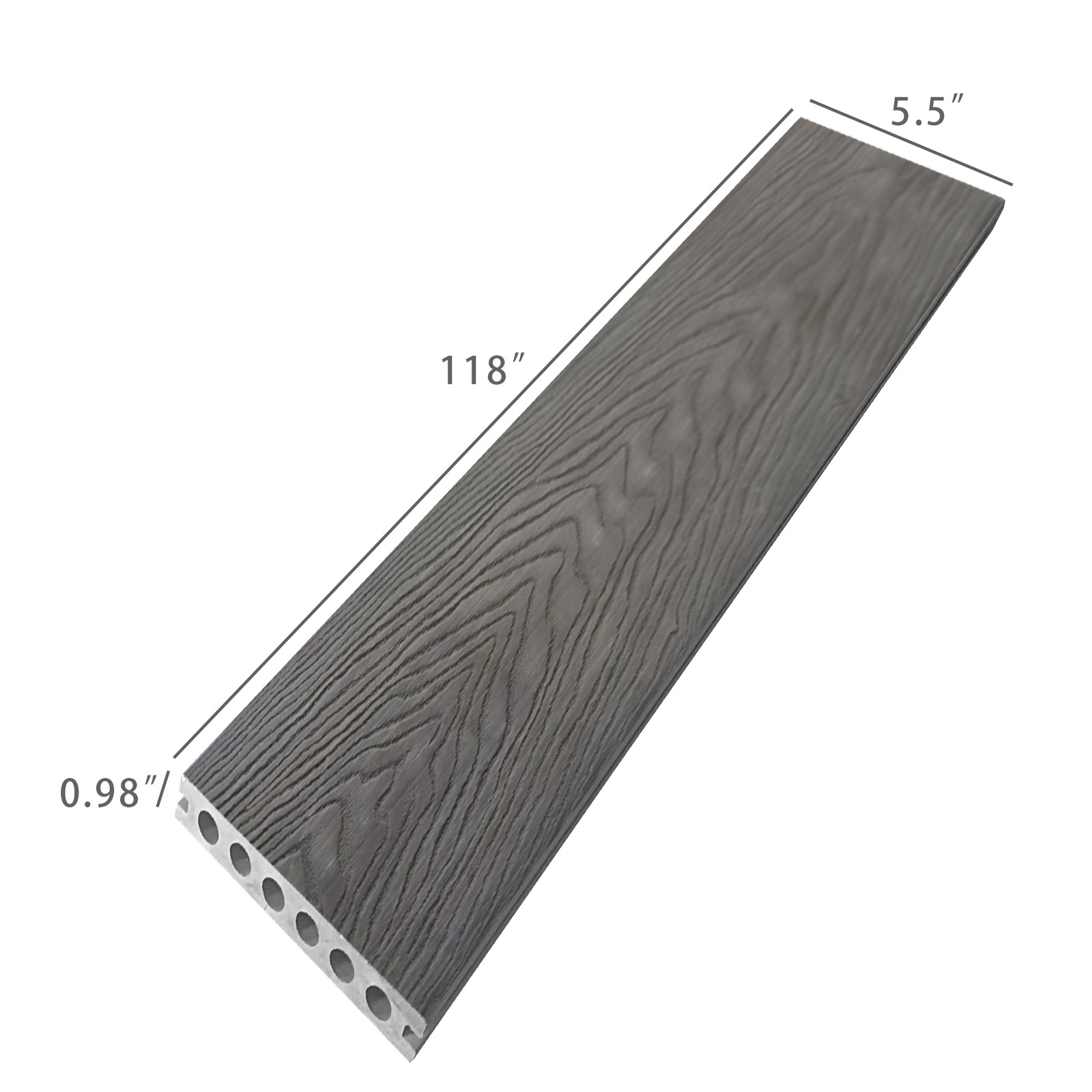 MTO, 3 mo LT, 10 ft. X 5.5″ Wood-Plastic Composite Flooring, Waterproof Outdoor