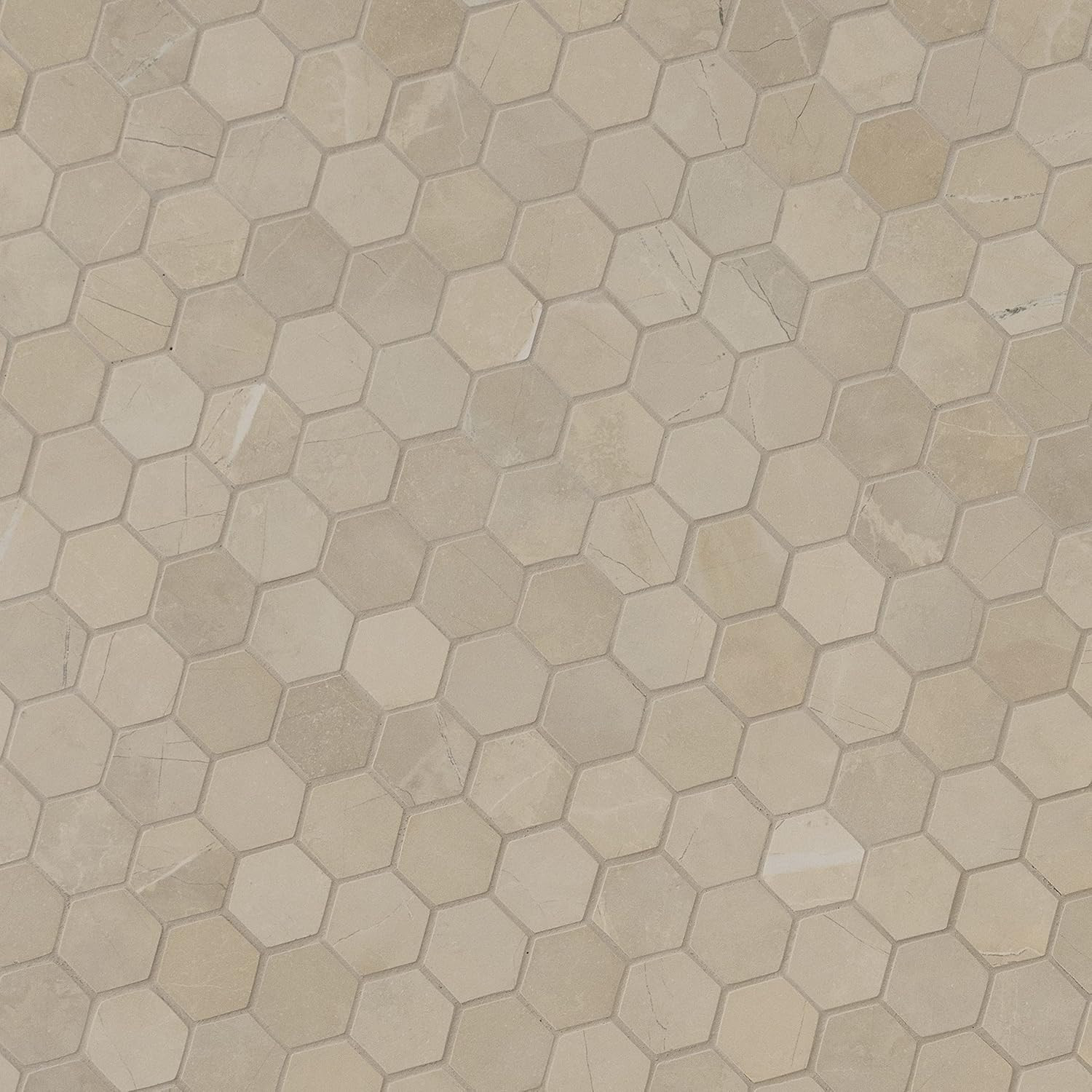 Sande 2″x2″ Hexagon Matte Porcelain Mosaic Tile for Bathroom & Kitchen