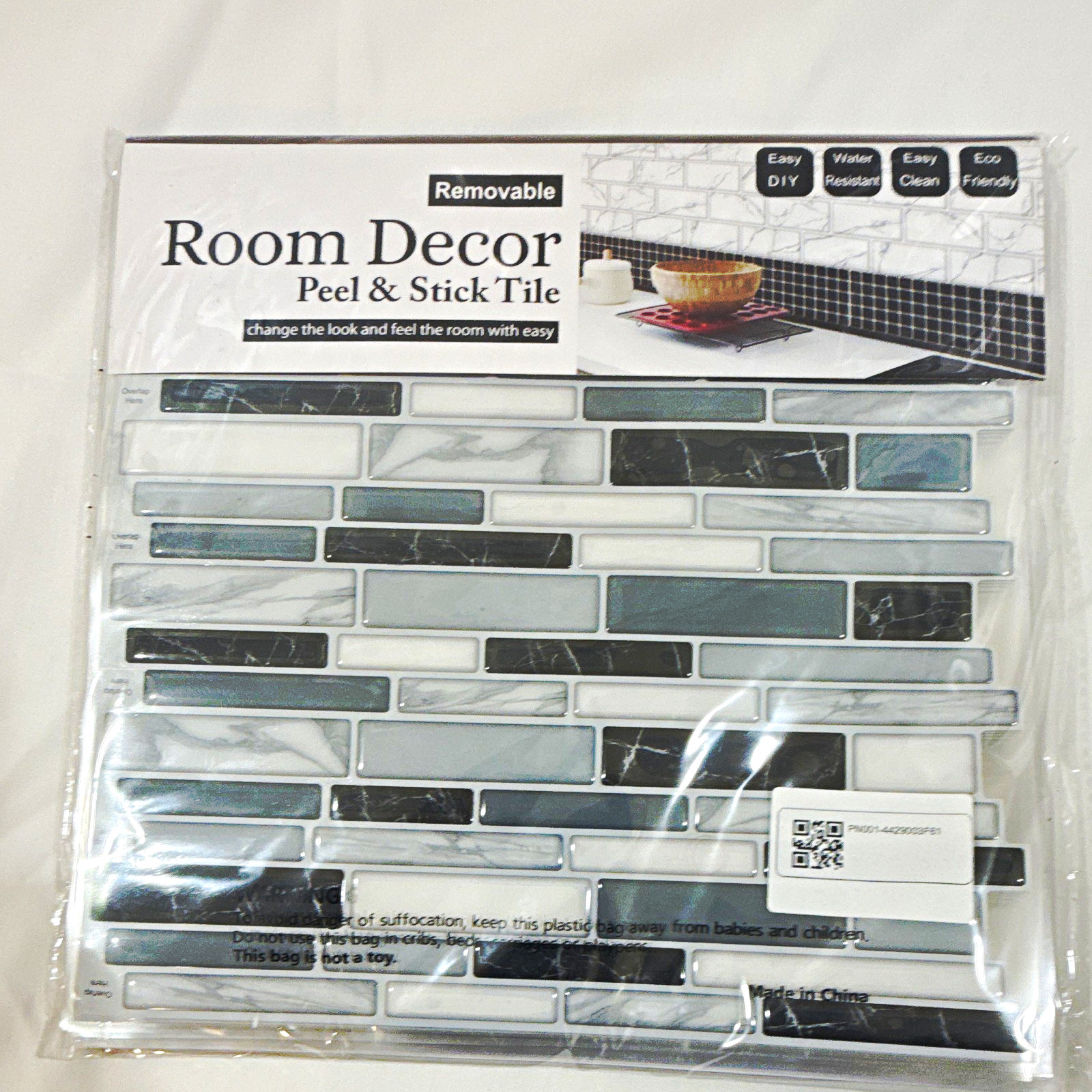 Room Decor Peel & Stick Removable Water Resistant Mosaic Backsplash Tile