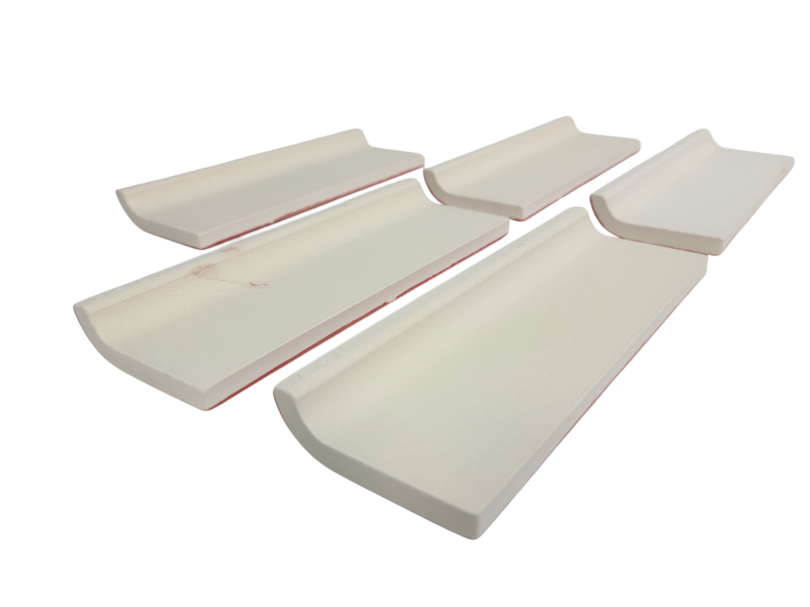 Candy Apple Red Ceramic Tile Mud Cap Subway Trim Mudcap Mid Century Modern
