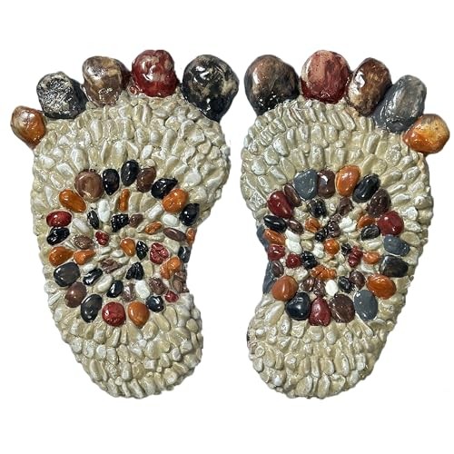Outdooor Stepping Stones – Decorative Garden Stones for Patio, Big Colorful#A