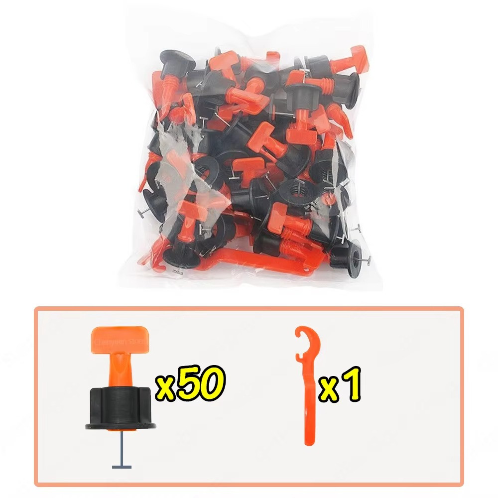 51pcs Floor Tile Leveling System Clips Spacers Ceramic Construction Kit