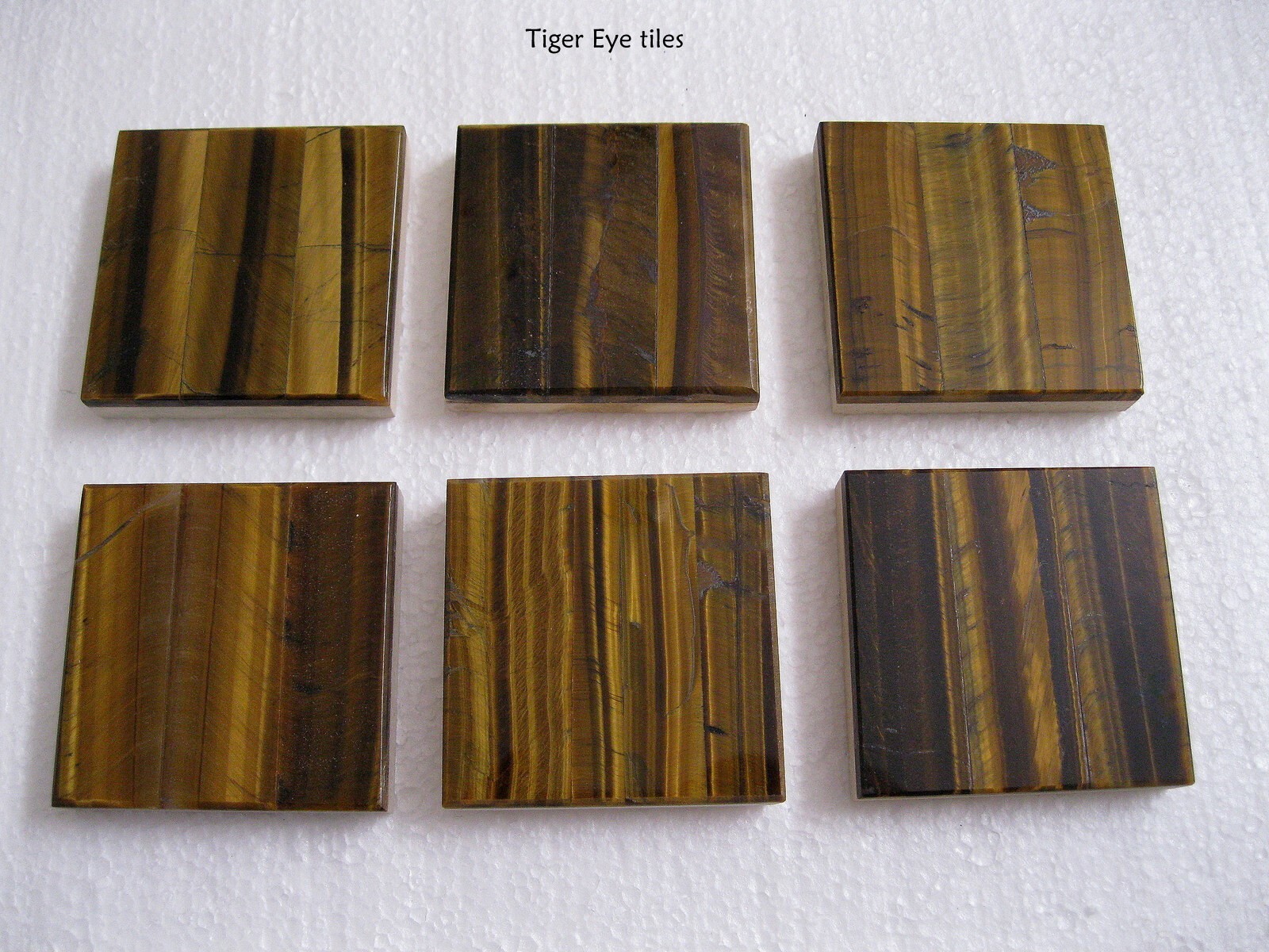**Final Sale** Tiger Eye 2 x 2 Tiles Polished- Wall OR Floor  (per piece)