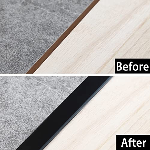 Pcs Aluminum T Molding Trim & Floor Transition 2.9ft X 0.8in 3 Matte Black