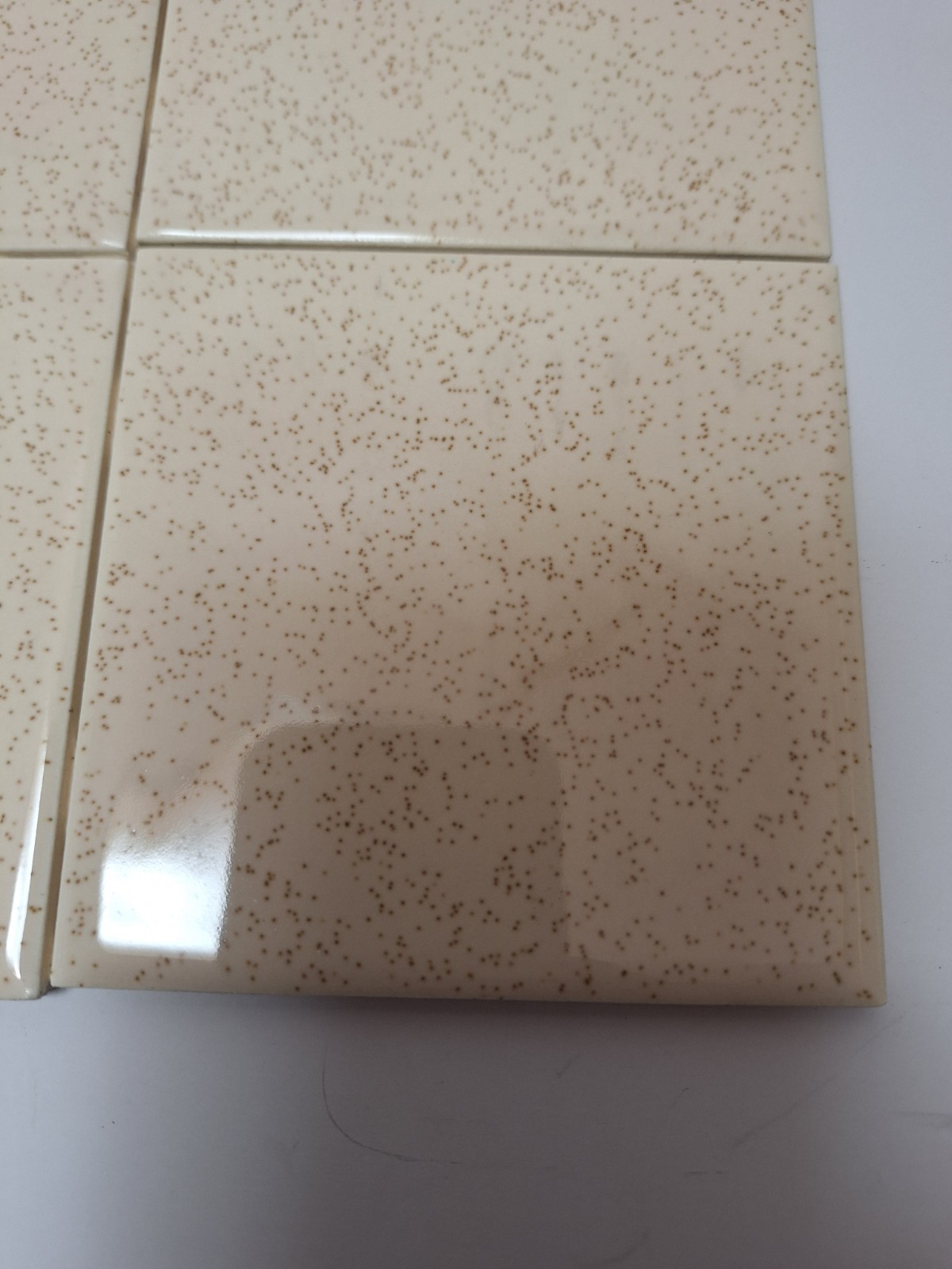 10 VTG American Olean 4-1/4″ Tile Buckwheat Glossy 46 PLN 0046441P Shade T USA