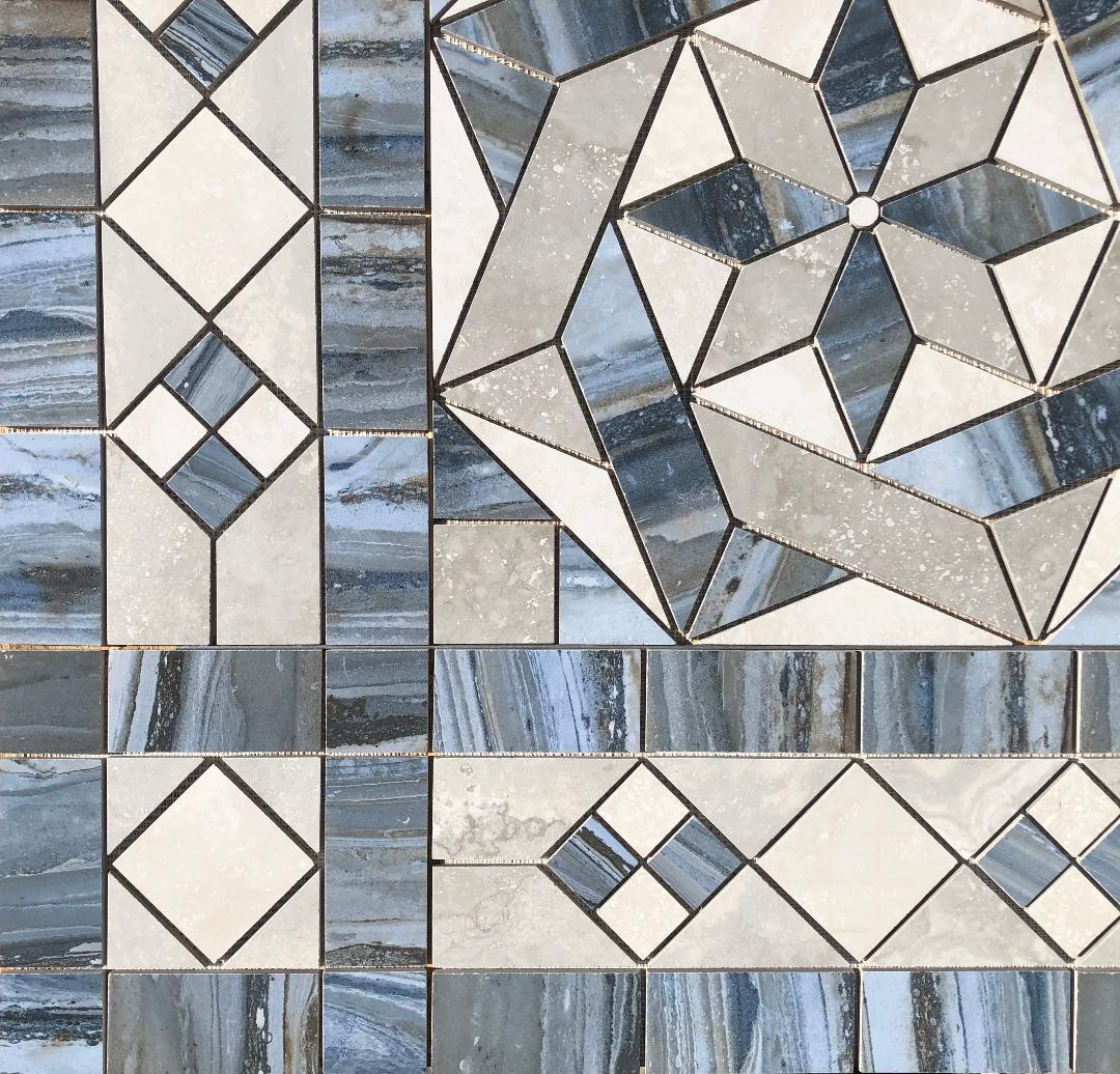44 5/8″ X 45 5/8″ Tile Medallion – Happy Floors Exotic Stone & Cipriani tiles