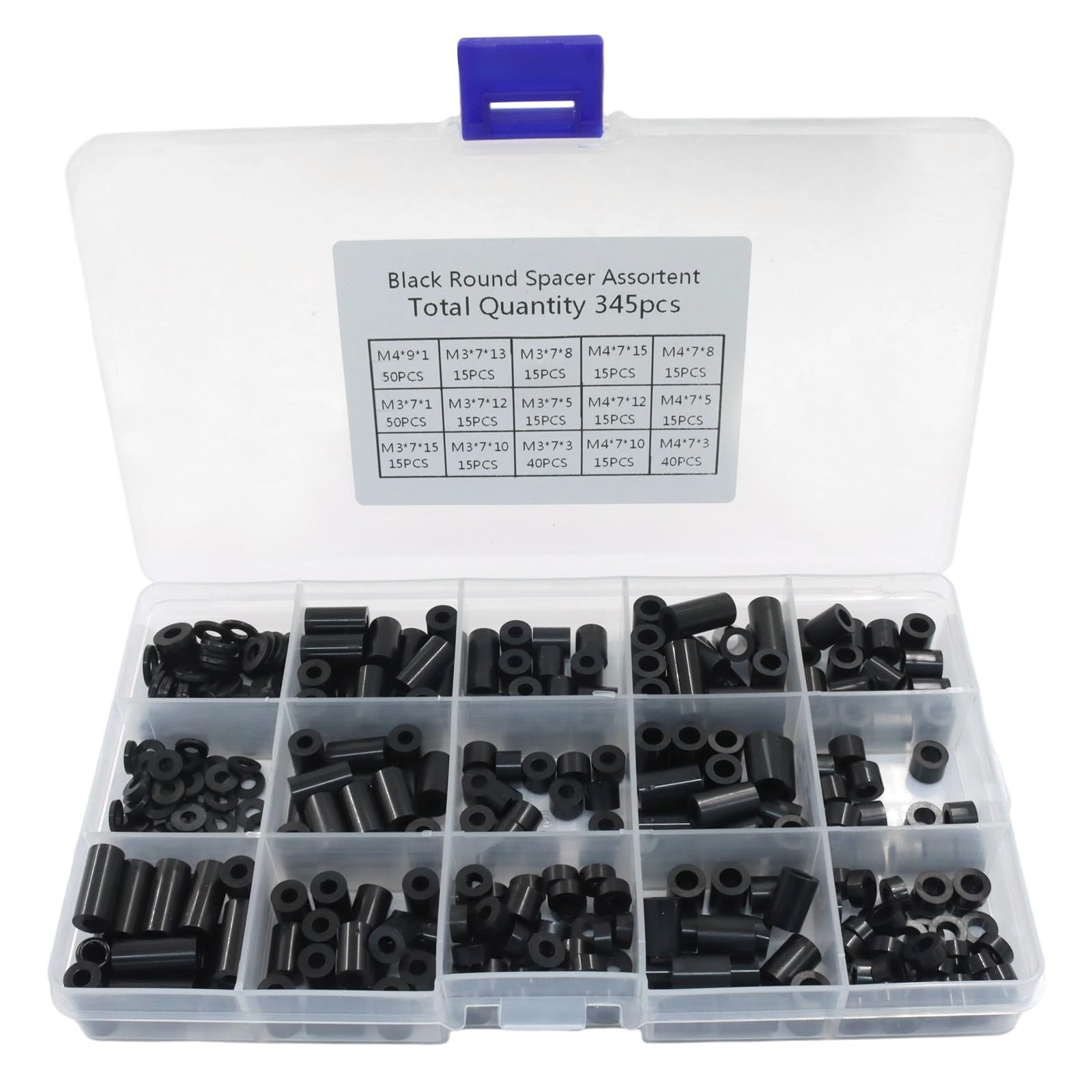 Verkelly 345 Pcs Nylon Round Electrical Outlet Screw Spacers Kit,…