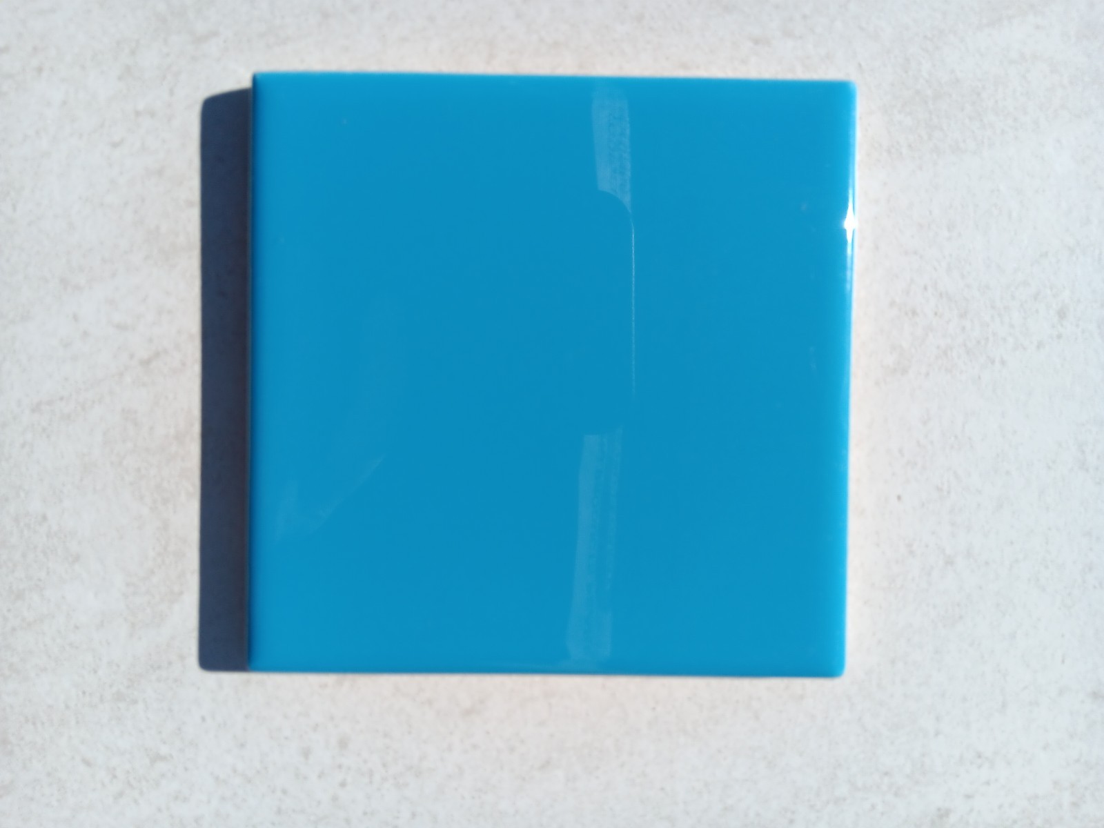 24 Tiles (3 ft²) – Glossy Electric Blue 4×4 Ceramic Subway Tile..Vintage/Retro
