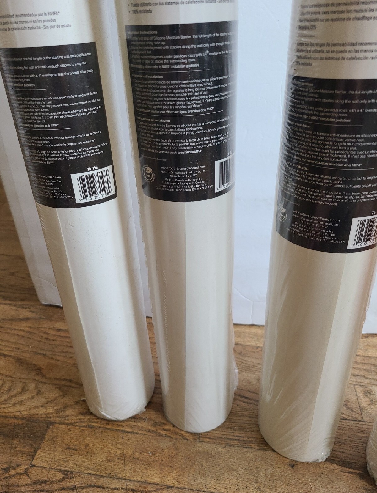ROBERTS 70-198 Silicone Moisture Barrier 200 sq 31.5 in. x 76.25 ft. Lot of 4