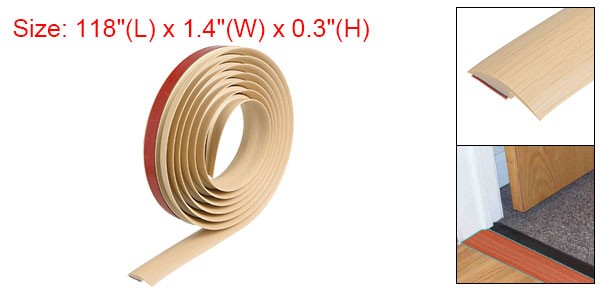 9.84ft PVC Floor Transition Strip Self Adhesive Carpet to Tile Strip Beige