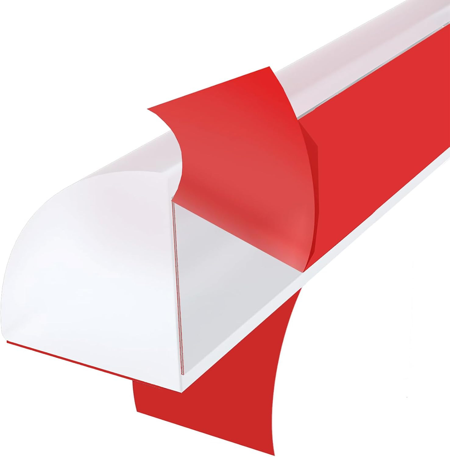 3/4″ Flexible Peel and Stick Rubber Quarter Round Molding – 59″ White Trim
