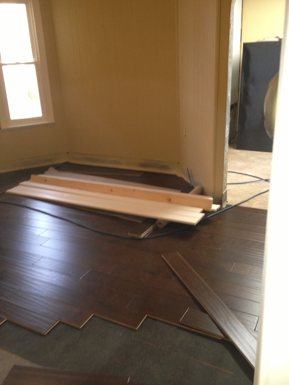 Virginia mill works hanging rock birch 1/2” x 5” hand scraped wood flooring.