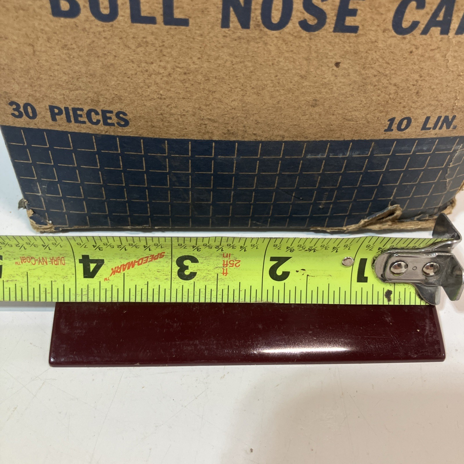 25. Vintage Burgandy / Red Plastic Wall Tiles 4 1/4″ NOS