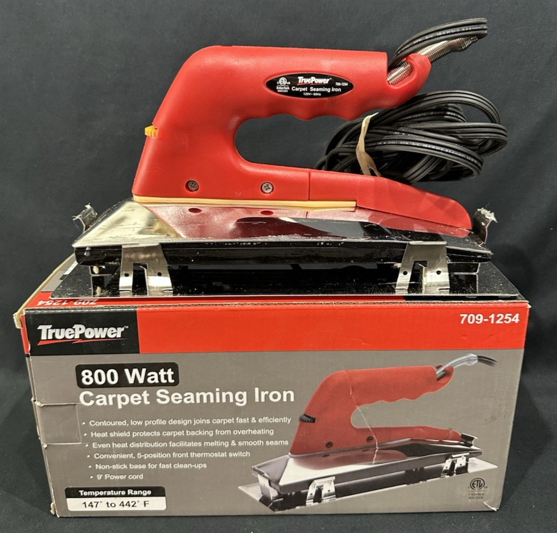 True Power 709-1254 Carpet Seaming Iron 10″ 800 Watt 5 Position Heat Setting