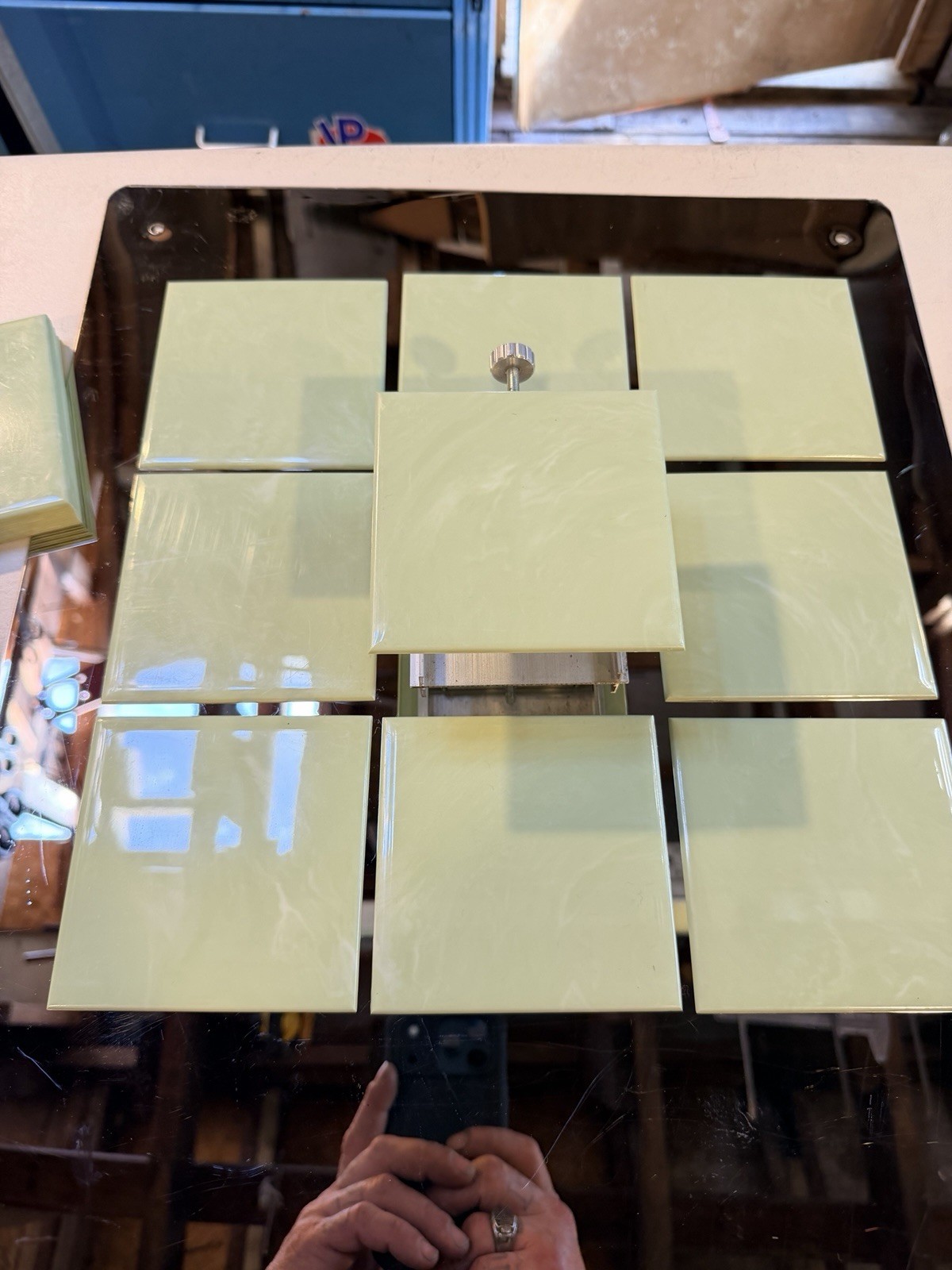 Riviera Green Glass Glossy 4.5 X 4.5 inch Square Mosaic Wall Tile