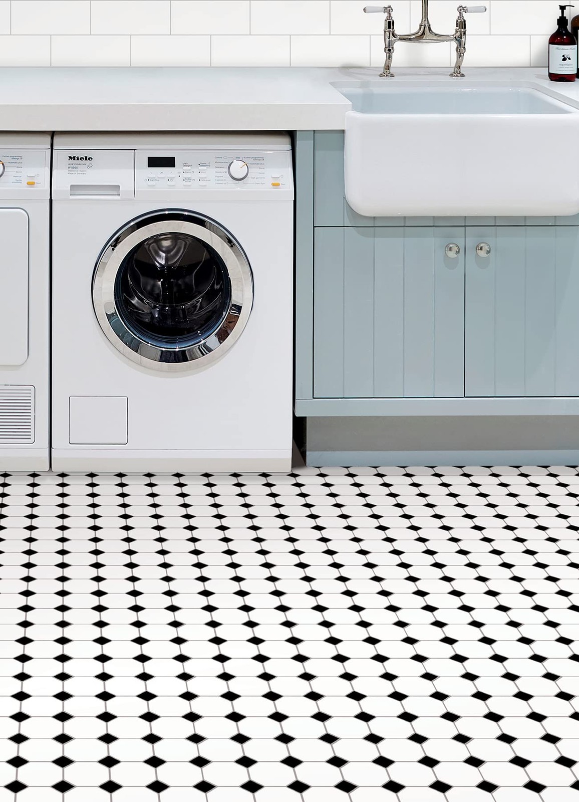 Floorpops Hudson Peel Stick Floor Tiles Black Fp3993