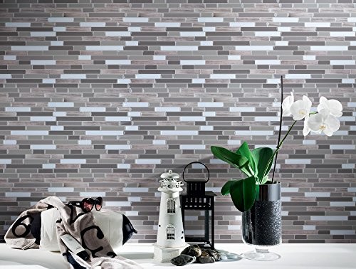 ART3D Peel and Stick Wall Tile for Kitchen/Bathroom Backsplash, 12″x12″ (Multi)