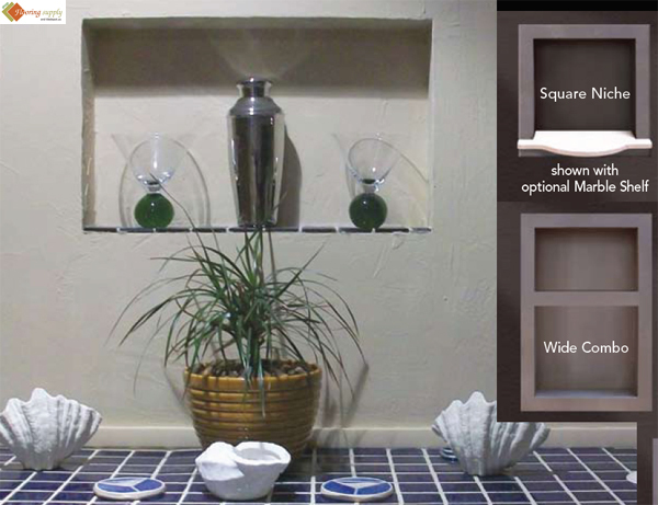 Ready-Made Ready to Tile Preformed Recess and Niches USA Made