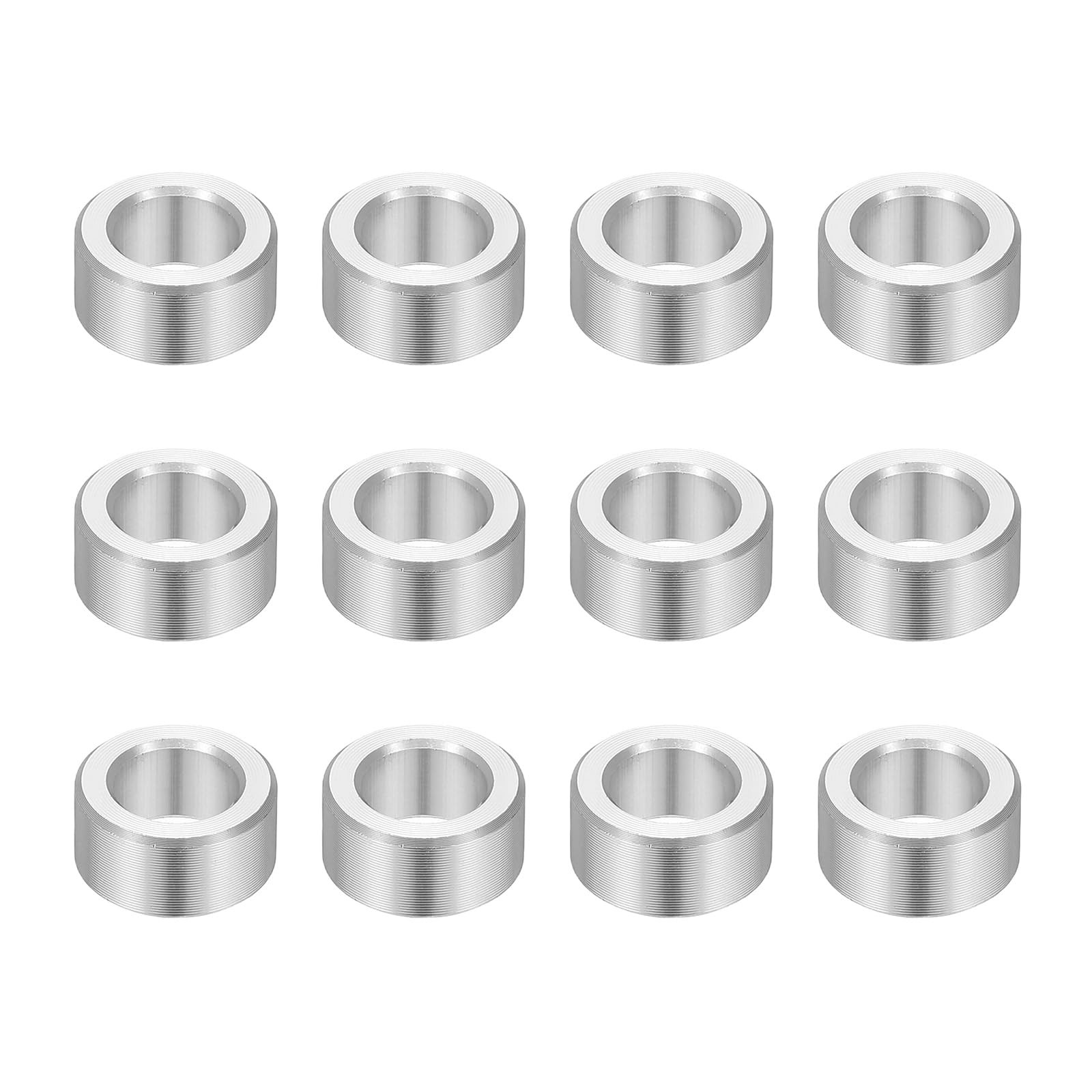PATIKIL 12PCS Aluminum Spacers, 5/16 x 1/2 Metal Spacers 1/4, Silver