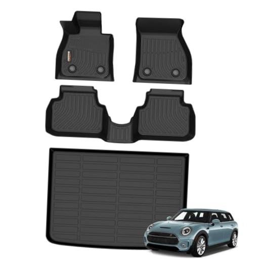 -Floor Mats Cargo Liner Full Set for Mini Clubman 2016-2024, All Weather Car