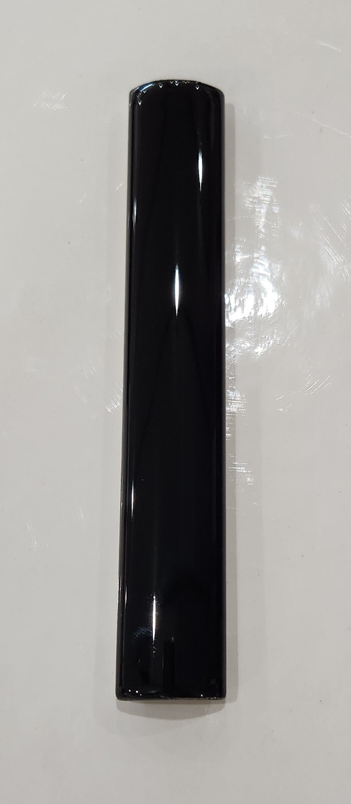 Glossy Black Quarter Round Ceramic Tile 1×6 Inch