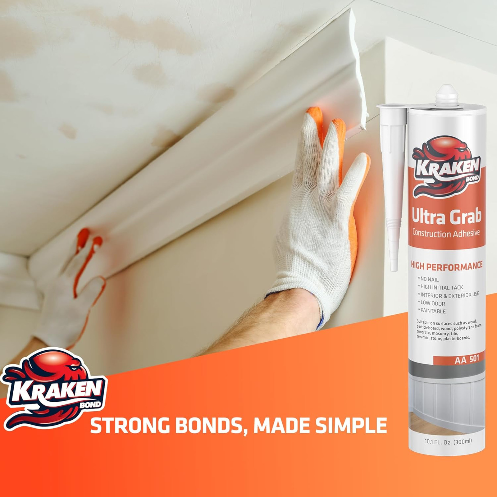 Heavy Duty Construction Adhesive White Bonding Glue for Tile Marble Granite Wall