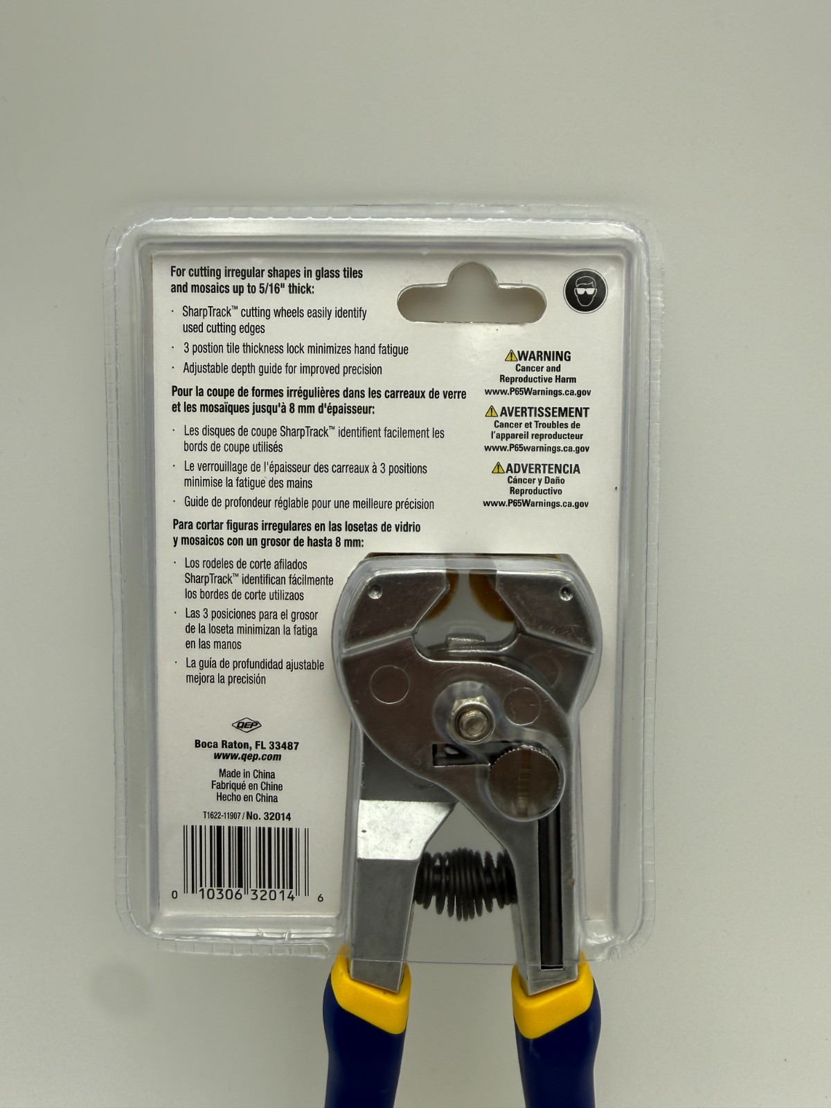 Xtreme 8.25 In. Glass Tile Nipper with Pro Control Settings for Glass and Mosaic