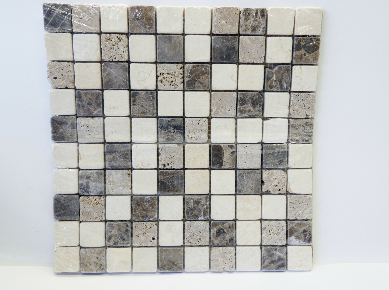 (10 sq ft) Emperador Mossaic Tile Back Splash Marble 10x 11.75″x11.75″x9mm