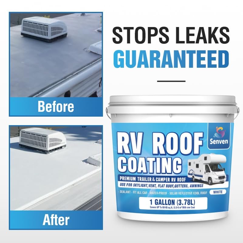 RV Roof Sealant RV Roof Coating RV Roof Sealant 1 Gallon 128 Fl Oz White