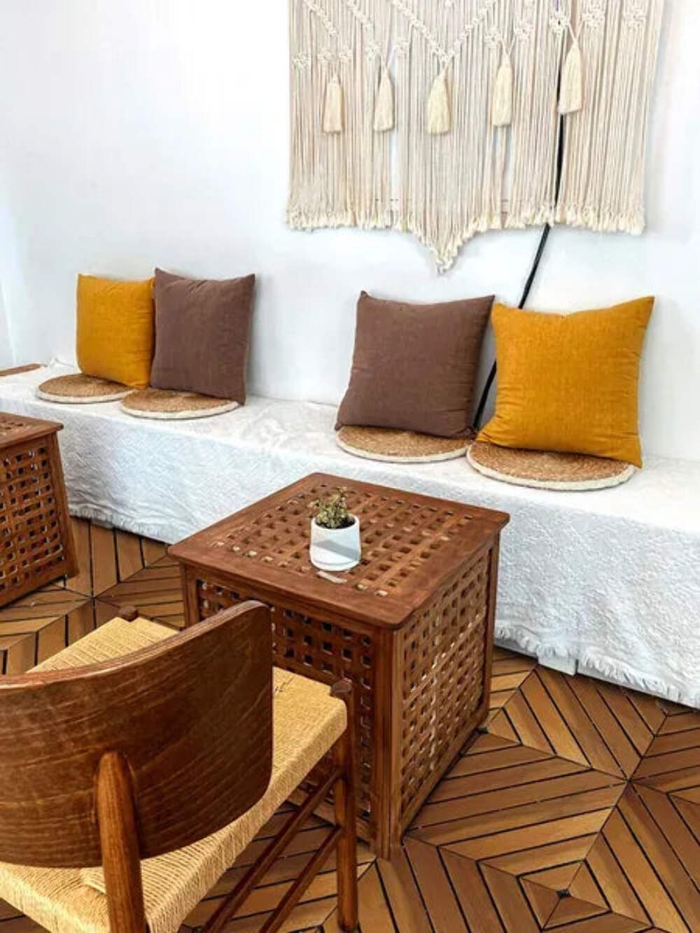 10PCS Acacia Wood Deck Tile Interlocking Flooring Waterproof Tiles Outdoor Patio