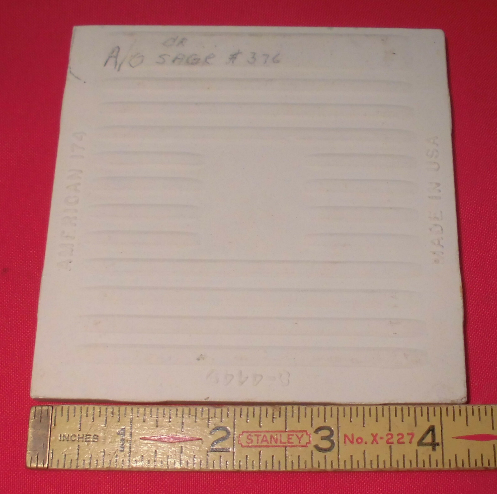 1 pc. *Sage Gray-Green* Crystalline Ceramic Bullnose Tile 4-1/4” American Olean