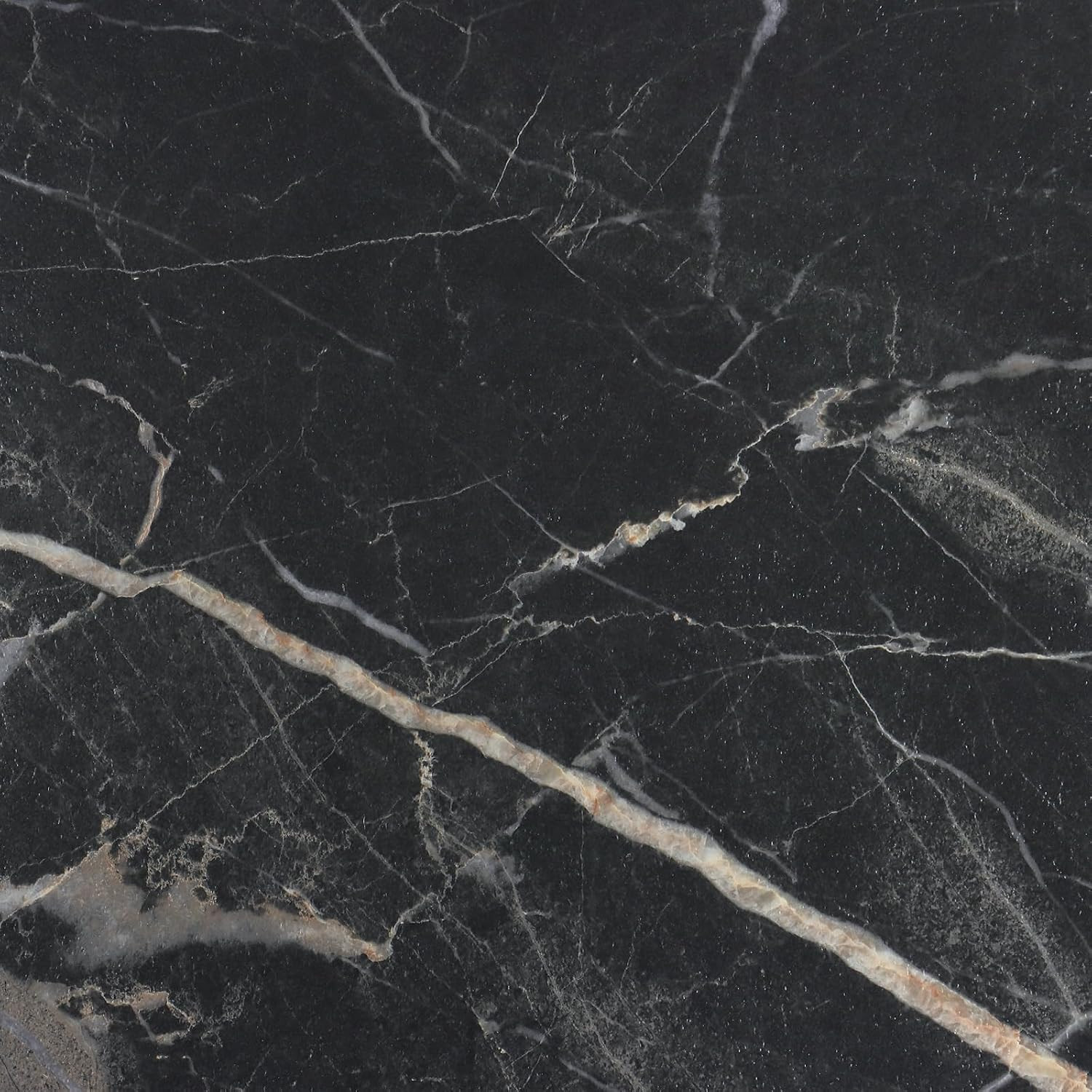 18 Pack Black Marble Peel and Stick Vinyl Floor Tiles 12″x12″ Waterproof