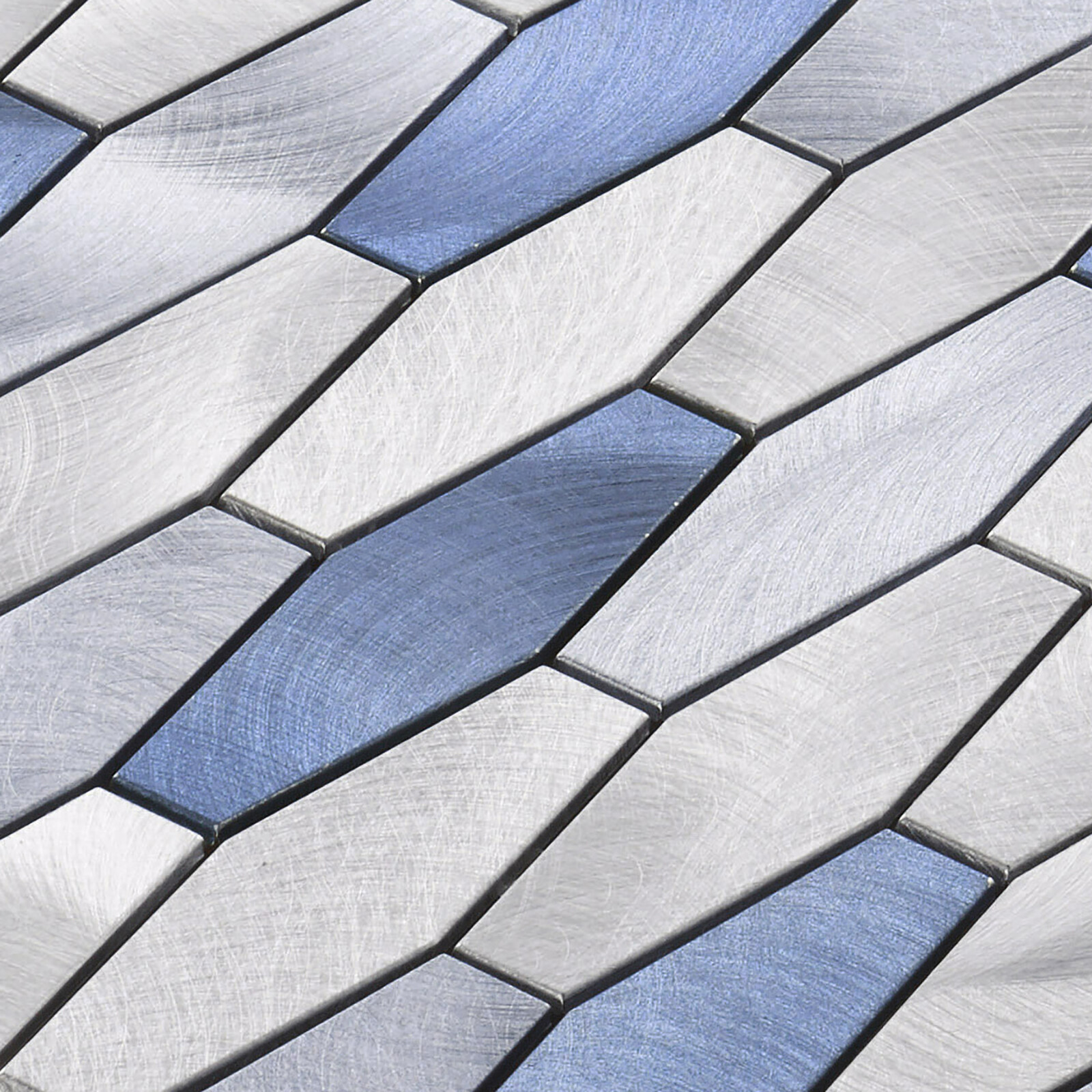 Blue Metallic Aluminum Hexagon Mosaic Tile Kitchen Wall Bathroom Backsplash