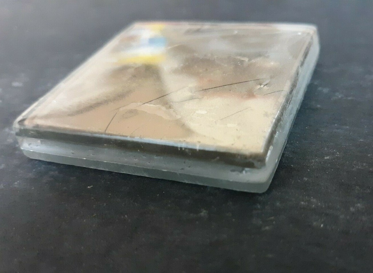 2×2 Tile Italian Metallic Glass Crackled Remodel Accent Gobi Platinum color