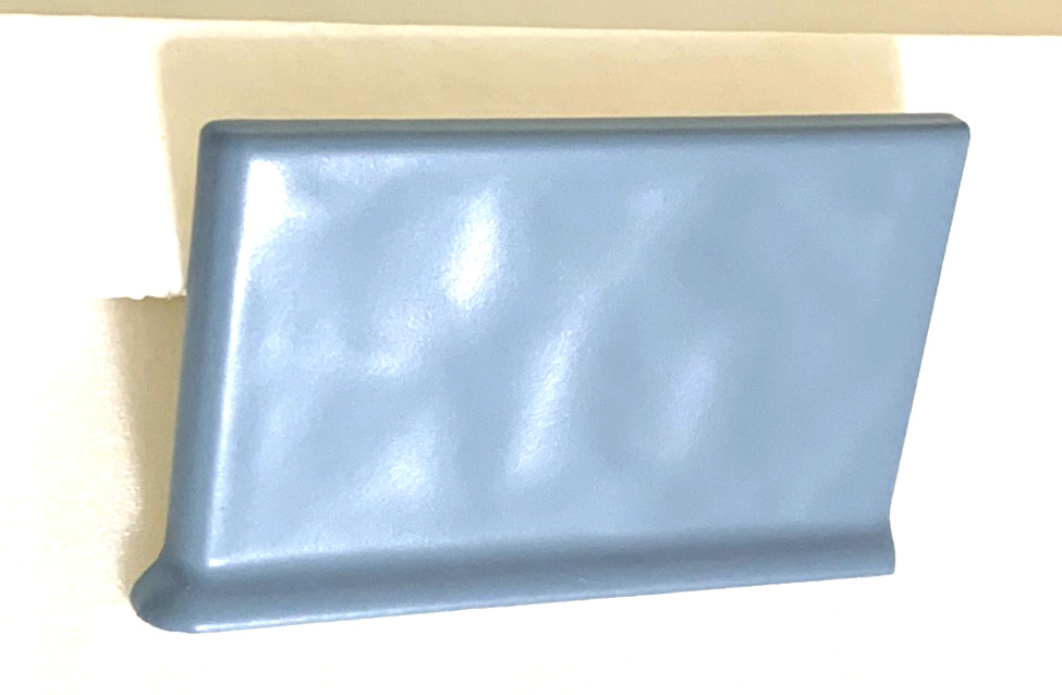 New Florida Vermont Blue#566 Potters Touch Left Finish Cove Base 4 ” x 6 “