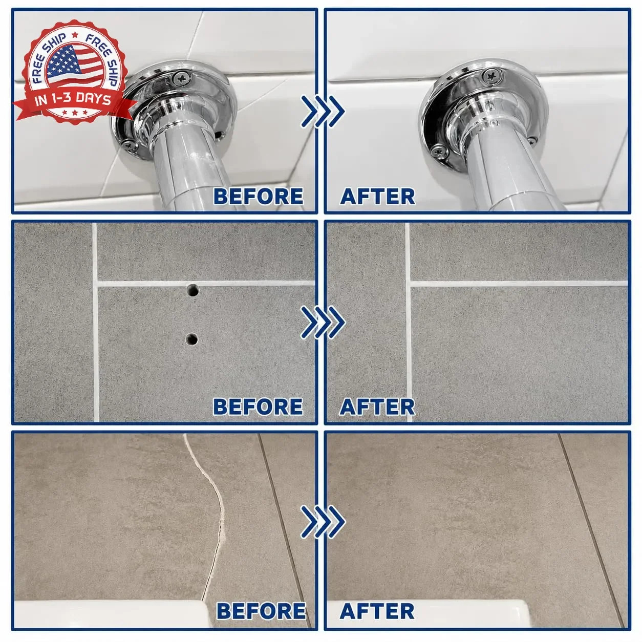 Tile Repair Kit, Ceramic Tile Chips & Cracks Repair Kit(Color Match), Porcelain