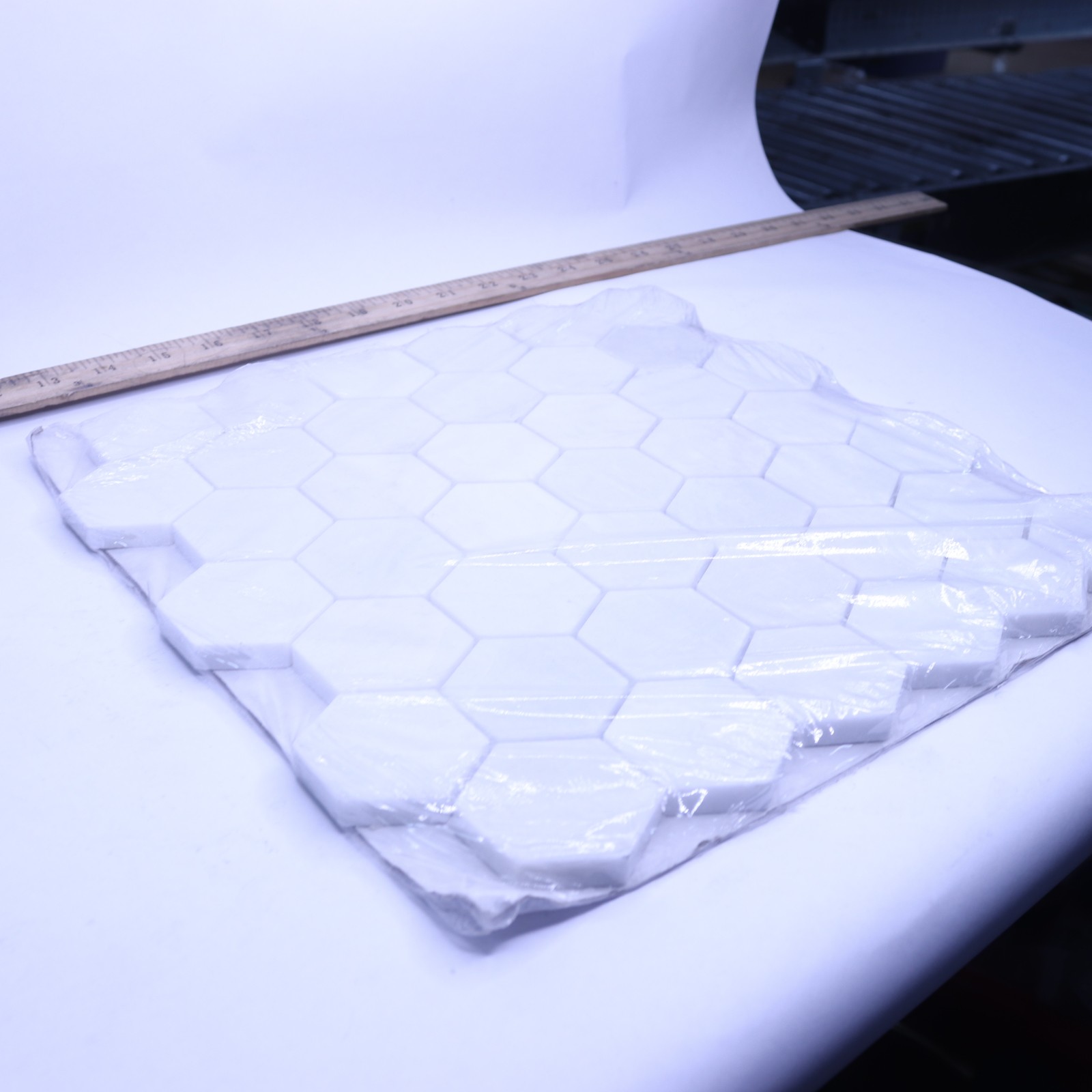 Mesh-Mounted Mosaic Tile Polished Marble 12 x 11.75 x 10mm