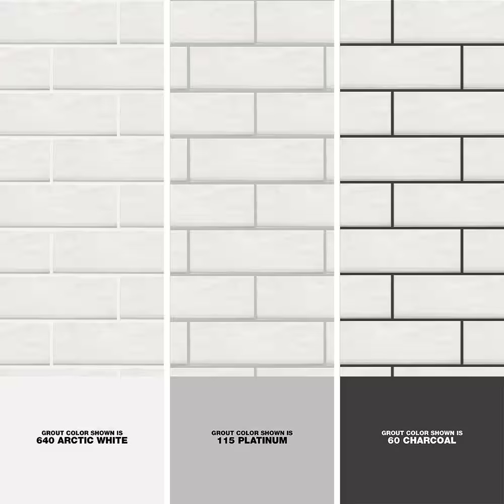 Kingston White 2.55 In. X 7.87 In. Glazed Ceramic Bullnose Wall Tile Trim (0.17
