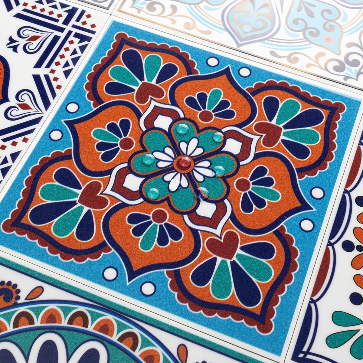 32 Colorful Talavera Peel and Stick Backsplash Tiles – Waterproof & Easy Install
