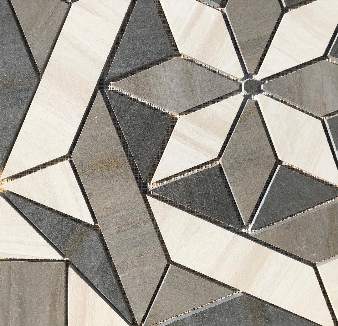 22 1/4″ x 22 1/4″ Tile Medallion Mural – Glen Rock tile series – Sequoie