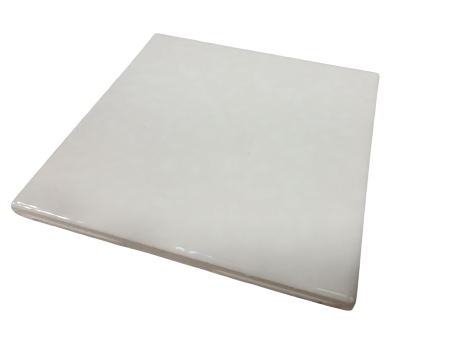 Snow White Ceramic Florida Tile 4 3/8 in FT Rippled Subway Square Potters Touch
