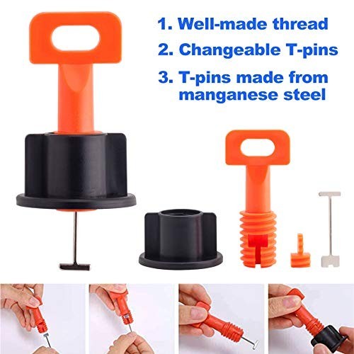 Tile Leveling System Kit 200pcs Tile Leveler 4 Wrenches 1000pcs 2mm Spacers